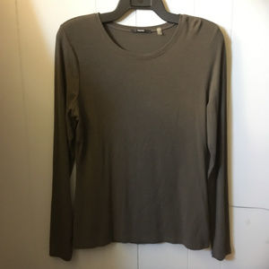 Tahari Brown Long Sleeve Shirt